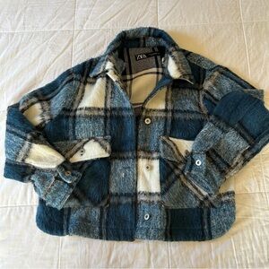 Zara Black and White Checkered Jacket